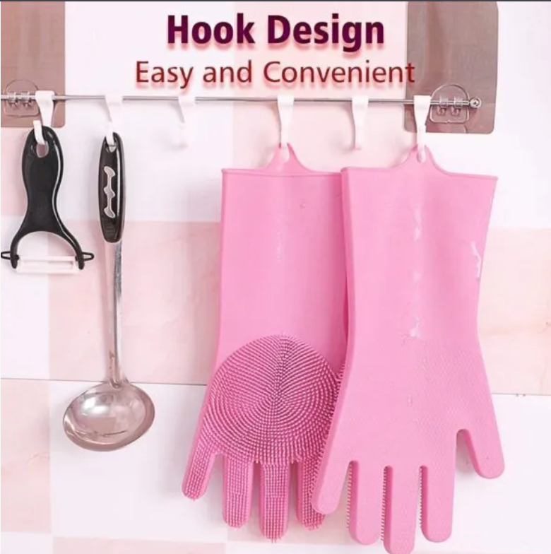 Magic Silicone Dishwashing Gloves – Easy Clean Reusable Kitchen Gloves