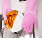 Magic Silicone Dishwashing Gloves – Easy Clean Reusable Kitchen Gloves