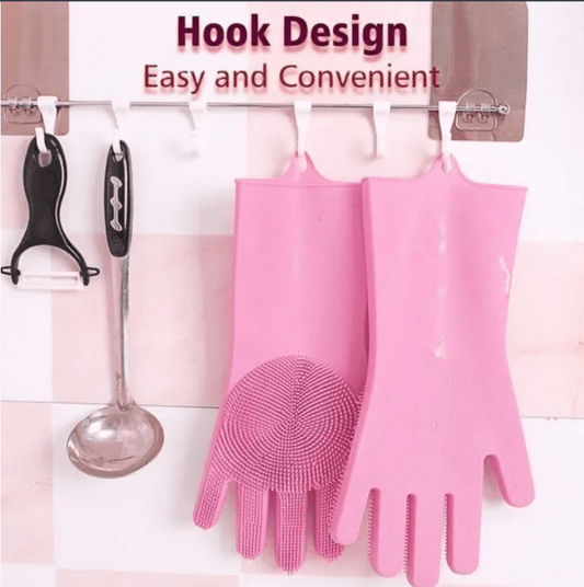 Magic Silicone Dishwashing Gloves – Easy Clean Reusable Kitchen Gloves